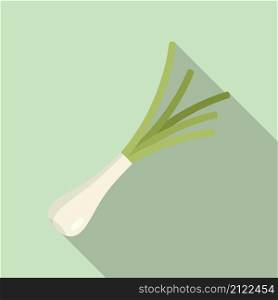 Chive icon flat vector. Onion garlic. Chinese herb. Chive icon flat vector. Onion garlic