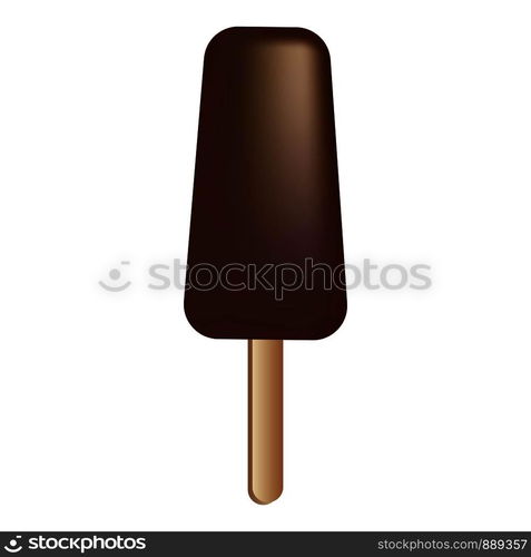 Choco popsicle icon. Cartoon of choco popsicle vector icon for web design isolated on white background. Choco popsicle icon, cartoon style