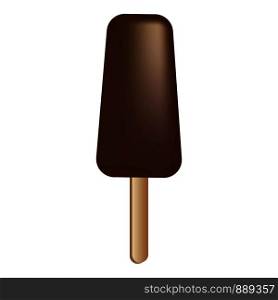 Choco popsicle icon. Cartoon of choco popsicle vector icon for web design isolated on white background. Choco popsicle icon, cartoon style