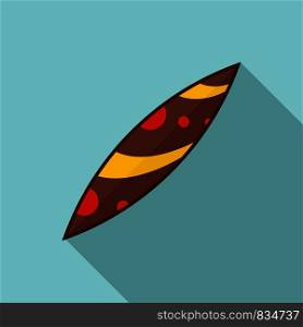 Choco surfboard icon. Flat illustration of choco surfboard vector icon for web design. Choco surfboard icon, flat style