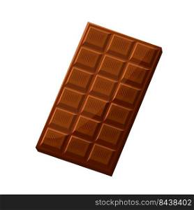 chocolate bar cartoon vector. candy food, dark wrapper, sweet snack, milk dessert chocolate bar. isolated color illustration. chocolate bar cartoon vector