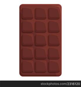 Chocolate bar icon cartoon vector. Candy piece. Milk food. Chocolate bar icon cartoon vector. Candy piece