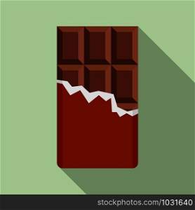 Chocolate bar icon. Flat illustration of chocolate bar vector icon for web design. Chocolate bar icon, flat style
