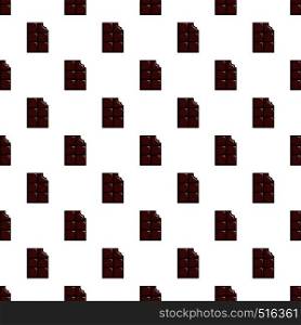 Chocolate bar pattern seamless repeat in cartoon style vector illustration. Chocolate bar pattern
