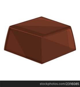 Chocolate block icon cartoon vector. Cocoa piece. Milk food. Chocolate block icon cartoon vector. Cocoa piece