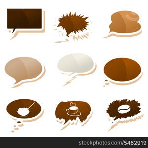 Chocolate. Chocolate clouds on a white background. A vector illustration