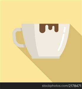 Chocolate coffee cup icon flat vector. Restaurant cafe. Hot drink. Chocolate coffee cup icon flat vector. Restaurant cafe