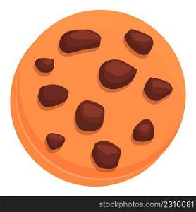 Chocolate cookie icon cartoon vector. Cocoa piece. Milk food. Chocolate cookie icon cartoon vector. Cocoa piece