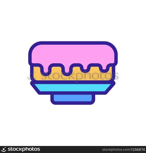 Chocolate cupcake cake icon vector. Thin line sign. Isolated contour symbol illustration. Chocolate cupcake cake icon vector. Isolated contour symbol illustration
