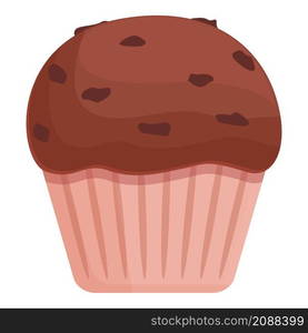 Chocolate cupcake icon cartoon vector. Muffin candy. Birthday cake. Chocolate cupcake icon cartoon vector. Muffin candy