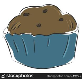 Chocolate cupcake vector illustration