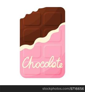 chocolate day tile packaging gift icon element vector illustration