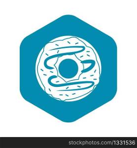 Chocolate donut icon in simple style isolated vector illustration. Chocolate donut icon, simple style