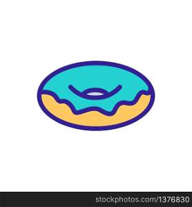 chocolate donut icon vector. chocolate donut sign. color symbol illustration. chocolate donut icon vector outline illustration