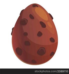 Chocolate egg dessert icon cartoon vector. Dark candy. Caramel egg. Chocolate egg dessert icon cartoon vector. Dark candy
