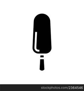 chocolate ice cream glyph icon vector. chocolate ice cream sign. isolated contour symbol black illustration. chocolate ice cream glyph icon vector illustration