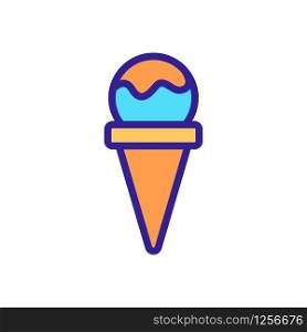 Chocolate ice cream icon vector. Thin line sign. Isolated contour symbol illustration. Chocolate ice cream icon vector. Isolated contour symbol illustration