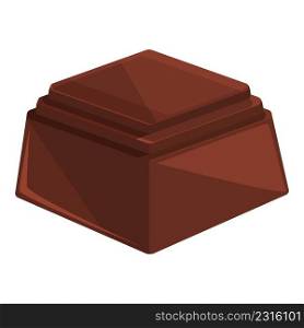 Chocolate icon cartoon vector. Candy bar. Brown cacao. Chocolate icon cartoon vector. Candy bar