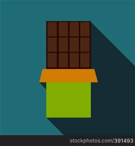 Chocolate icon. Flat illustration of chocolate vector icon for web. Chocolate icon, flat style