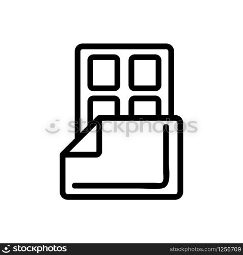 chocolate icon vector. Thin line sign. Isolated contour symbol illustration. chocolate icon vector. Isolated contour symbol illustration