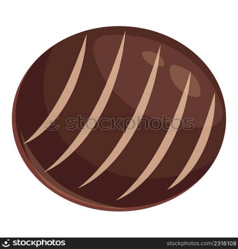 Chocolate milk candy icon cartoon vector. Cocoa piece. Broken dark. Chocolate milk candy icon cartoon vector. Cocoa piece