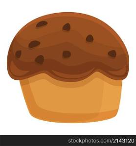 Chocolate muffin icon cartoon vector. Blueberry cake. Cream cupcake. Chocolate muffin icon cartoon vector. Blueberry cake