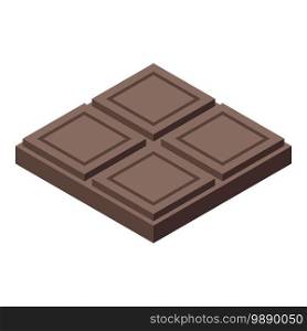 Chocolate paste bar icon. Isometric of chocolate paste bar vector icon for web design isolated on white background. Chocolate paste bar icon, isometric style