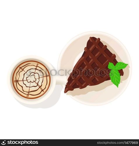 Chocolate pie icon. Isometric illustration of chocolate pie vector icon for web. Chocolate pie icon, isometric style