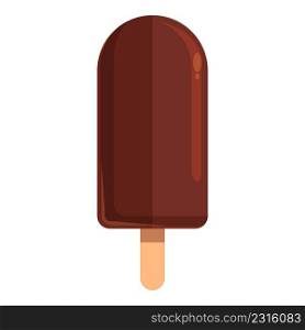 Chocolate popsicle icon cartoon vector. Cocoa candy. Dark milk. Chocolate popsicle icon cartoon vector. Cocoa candy