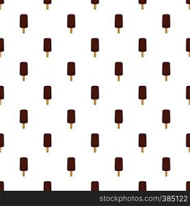 Chocolate popsicle on a stick pattern. Cartoon illustration of chocolate popsicle on a stick vector pattern for web. Chocolate popsicle on a stick pattern