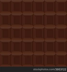 Chocolate seamless pattern. Vector texture is of bittersweet chocolate background