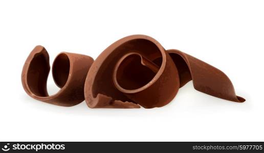 Chocolate shavings, vector illustration