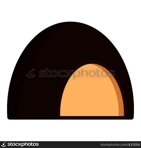 Chocolate souffle icon flat isolated on white background vector illustration. Chocolate souffle icon isolated