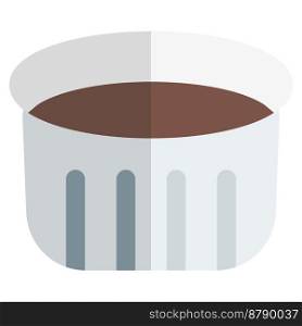 Chocolate souffle light vector icon