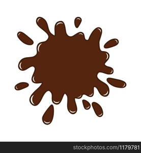 Chocolate splash icon vector isolated on white background. Chocolate splash icon vector isolated on white