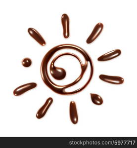 Chocolate sun, vector illustration