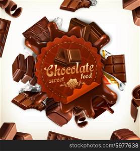 Chocolate vector label
