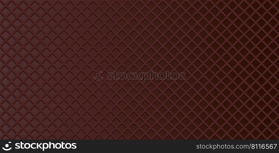 Chocolate wafer, waffle textured seamless pattern vector background