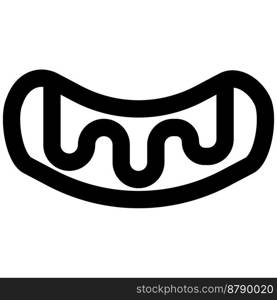 Chocolaty eclairs line vector icon