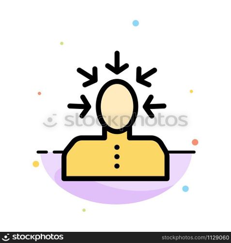 Choice, Choosing, Criticism, Human, Person Abstract Flat Color Icon Template