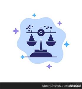 Choice, Conclusion, Court, Judgment, Law Blue Icon on Abstract Cloud Background
