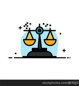 Choice, Conclusion, Court, Judgment, Law Business Flat Line Filled Icon Vector Banner Template