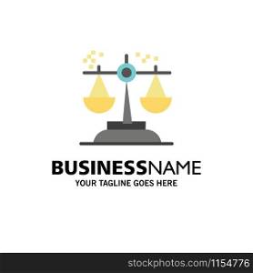 Choice, Conclusion, Court, Judgment, Law Business Logo Template. Flat Color