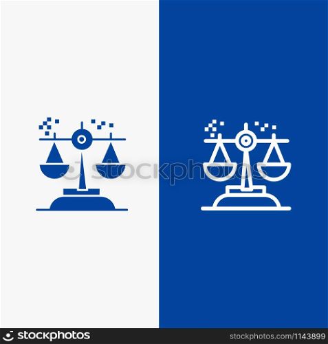 Choice, Conclusion, Court, Judgment, Law Line and Glyph Solid icon Blue banner Line and Glyph Solid icon Blue banner