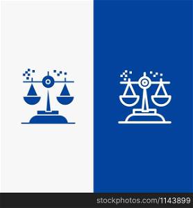 Choice, Conclusion, Court, Judgment, Law Line and Glyph Solid icon Blue banner Line and Glyph Solid icon Blue banner