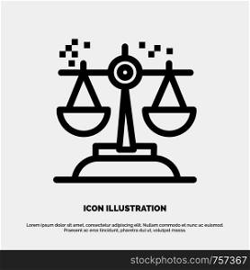 Choice, Conclusion, Court, Judgment, Law Line Icon Vector