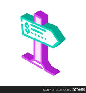 choice of direction for earning money isometric icon vector. choice of direction for earning money sign. isolated symbol illustration. choice of direction for earning money isometric icon vector illustration