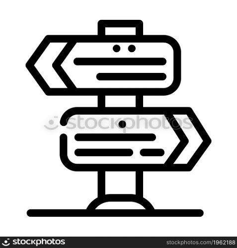 choice of direction line icon vector. choice of direction sign. isolated contour symbol black illustration. choice of direction line icon vector illustration