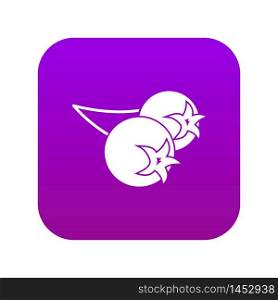 Chokeberry or aronia berry icon digital purple for any design isolated on white vector illustration. Chokeberry or aronia berry icon digital purple