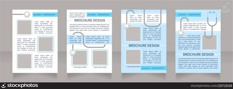 Cholesterol testing importance blank brochure layout design. Vertical poster template set with empty copy space for text. Premade corporate reports collection. Editable flyer paper pages. Cholesterol testing importance blank brochure layout design